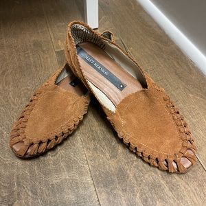 Matt Bernson Tan Suede Moccasin Flats